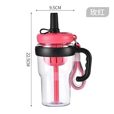Bottiglia di plastica da 680 ml Bottiglia portatile di succo per viaggi all'aria aperta per adulti in campeggio