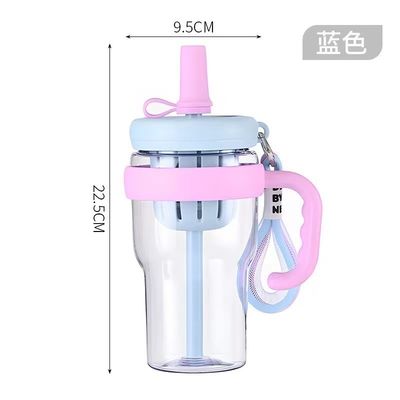 Bottiglia di plastica da 680 ml Bottiglia portatile di succo per viaggi all'aria aperta per adulti in campeggio