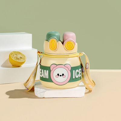 Bottiglia portatile di acqua di paglia per bambini in acciaio inossidabile 316 e isolante termico