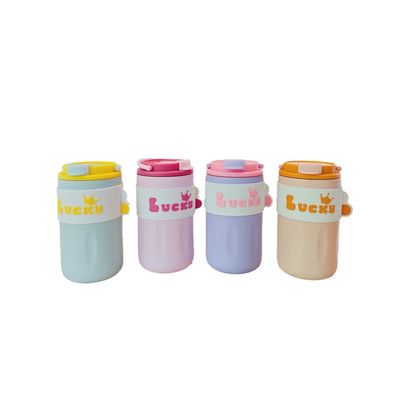 Bottiglia d'acqua in acciaio inossidabile 304 con coperchio 420ml Portabile Creative Cute Straight Drink