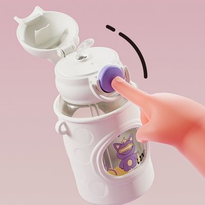 Bottiglia d'acqua per bambini con design di cartone animato e prestazioni di isolamento termico