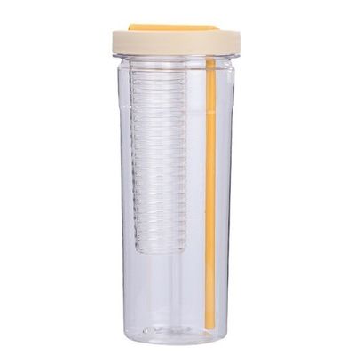 Grandi capacità esterno portabile succo di paglia Acqua da bere Bottiglia Tazza con barone del tè Logo personalizzato di plastica
