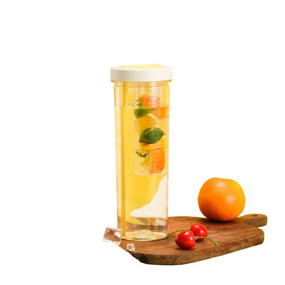 Grandi capacità esterno portabile succo di paglia Acqua da bere Bottiglia Tazza con barone del tè Logo personalizzato di plastica