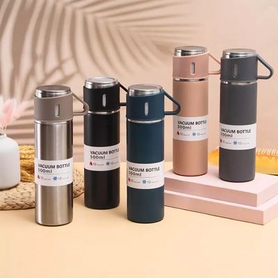 300g Capacità 500ml Bottiglia di acqua termica in acciaio inossidabile a doppia parete per logo personalizzato
