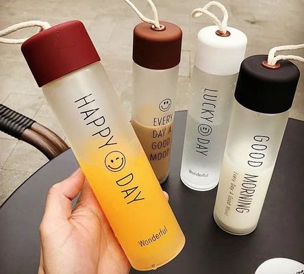 Bottiglia d'acqua in vetro da 400 ml per escursioni e attività all' aperto