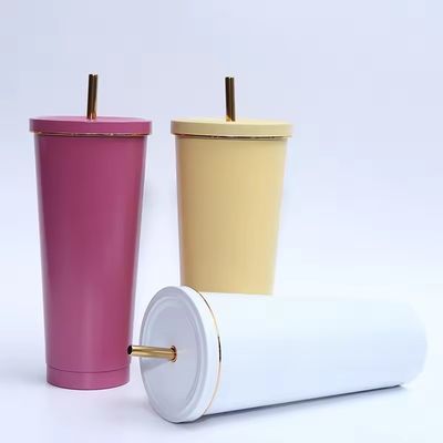 Tazza da caffè in acciaio inossidabile nera opaca 500 ml/750 ml Disegno isolato e personalizzabile