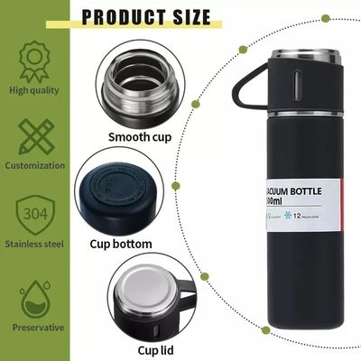 500ml Bottone Termo Isolato Vaso a vuoto Bottiglia d'acqua Tazza Tumbler Set regalo Perfetto