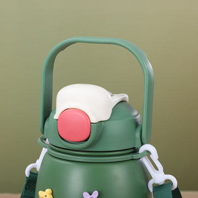 Back to School Bottiglia d'acqua in acciaio inossidabile 800ml Flasci a vuoto isolati con paglia