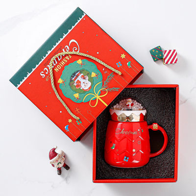Padrino Natale Cugliere Regali Set Cugliere di Natale Ceramiche Regali Scatolato Con Copertura di Palla di Neve