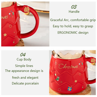Padrino Natale Cugliere Regali Set Cugliere di Natale Ceramiche Regali Scatolato Con Copertura di Palla di Neve