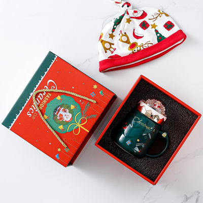Padrino Natale Cugliere Regali Set Cugliere di Natale Ceramiche Regali Scatolato Con Copertura di Palla di Neve