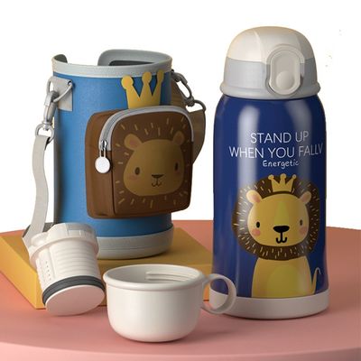 Applicabile Persone 550ml Carino Bambini di cartoni animati Tazza d'acqua Con Smart Cover
