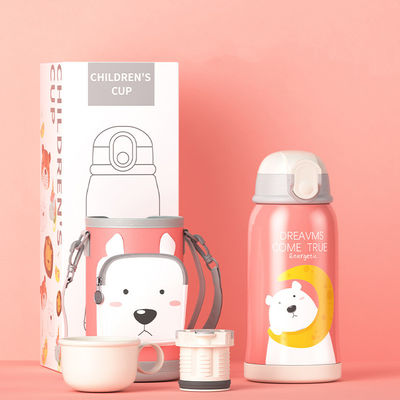 Applicabile Persone 550ml Carino Bambini di cartoni animati Tazza d'acqua Con Smart Cover