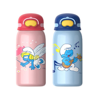 Customisato Tenere caldo e freddo Sport Bambini Bottiglia d'acqua con maniglia di paglia Capacità 550ml