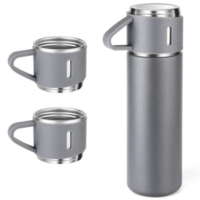 Bottiglie d'acqua isolate con 2 tazze Custom Logo Stainless Steel Travel Mug Gift Set