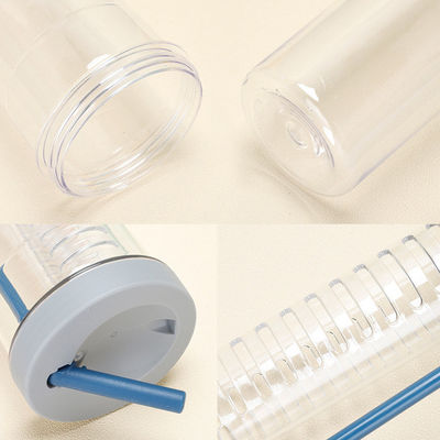 800 ml di plastica per sport all'aperto succo di paglia acqua potabile bottiglia con logo personalizzato