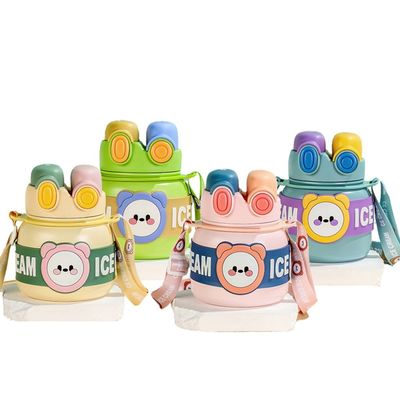 Prodotto Coppa per bambini Termo portatile 850 ml Bottiglia d'acqua in acciaio inossidabile con paglia