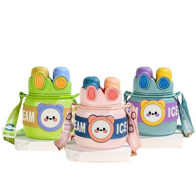 Prodotto Coppa per bambini Termo portatile 850 ml Bottiglia d'acqua in acciaio inossidabile con paglia