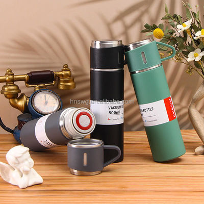 Christmas Custom Logo Viaggi Business Gift Set 500ml Capacità Stainless Steel Vaso aspirapolvere