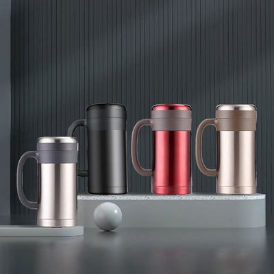 Tazza da viaggio in acciaio inossidabile con maniglia godetevi le vostre bevande preferite in qualsiasi momento e in qualsiasi luogo