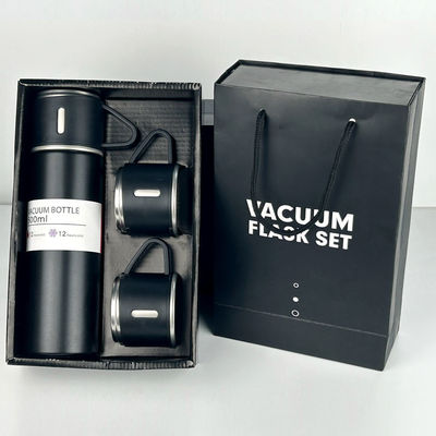 500 ml Capacità Business Cup Termo in acciaio inossidabile Bottiglie d'acqua con 3 tappi Rosa