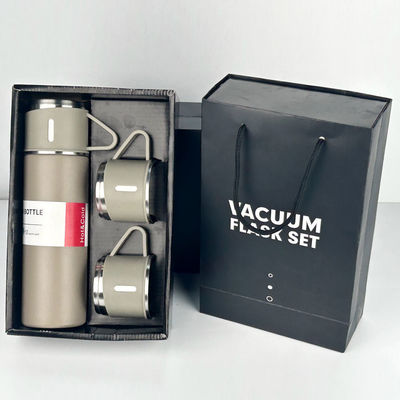 500 ml Capacità Business Cup Termo in acciaio inossidabile Bottiglie d'acqua con 3 tappi Rosa