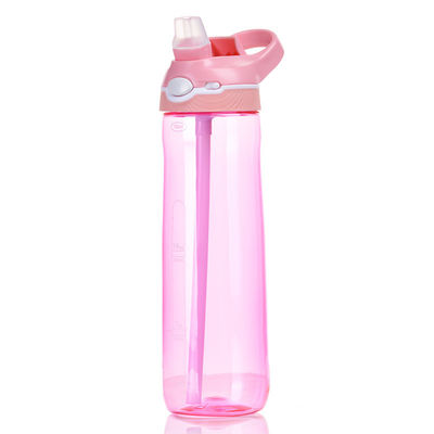 Colorato Sport Shaker con paglia semplice e popolare 25oz Tritan bottiglia di acqua di plastica