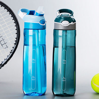 Colorato Sport Shaker con paglia semplice e popolare 25oz Tritan bottiglia di acqua di plastica