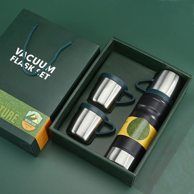 Bottone aspirapolvere in acciaio inossidabile con 3 coperchi 680ml Set regalo per professionisti