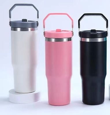 30oz 304 in acciaio inossidabile Thermos Vaccum Flask Colorato Logo personalizzato Viaggio Tazza di caffè Bottiglia riutilizzabile