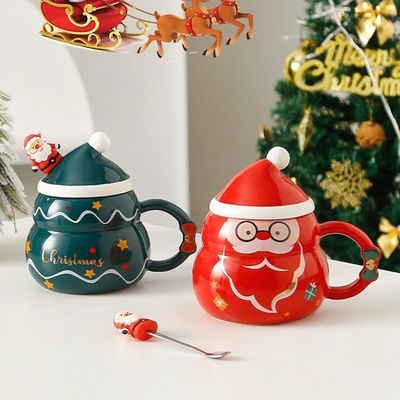 Tazze di caffè Creative Blu o Rosso Cute Tea Milk Snowball Cup per le vacanze invernali