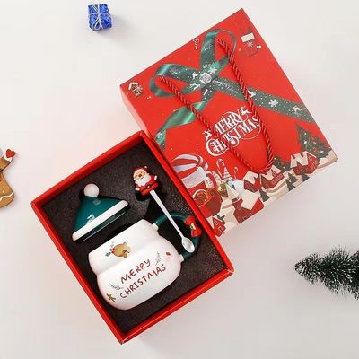 Tazze di caffè natalizie creative 480ml Capacità Sublimazione Stampa Santa Claus Design
