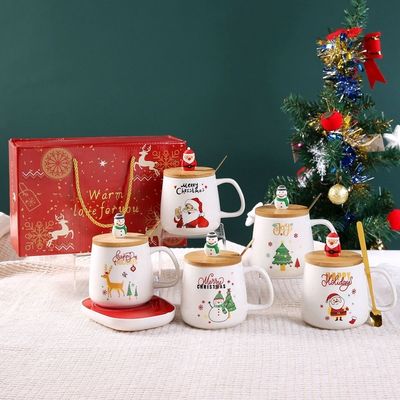 Tazza di ceramica da 400 ml ideale per i regali di Natale quotidiani e carini fatti a mano