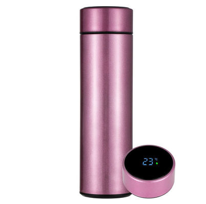 Bottiglia termo isolante a vuoto senza BPA con display di temperatura a LED e infusore di tè