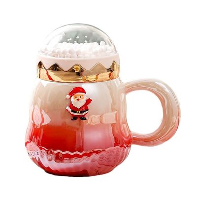 Tazze regalo in scatola in ceramica a colori gradienti 2023 Nuovo design per accessori natalizi