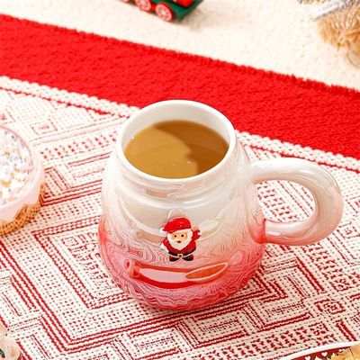 Tazze regalo in scatola in ceramica a colori gradienti 2023 Nuovo design per accessori natalizi