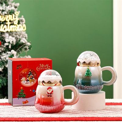 500ml Gift Box Travel Ceramic Coffee Mug Set con Verniciatura Perlacent Gradient