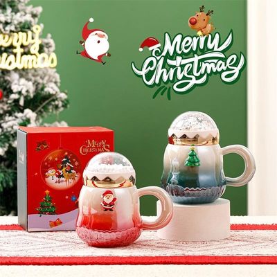 500ml Gift Box Travel Ceramic Coffee Mug Set con Verniciatura Perlacent Gradient