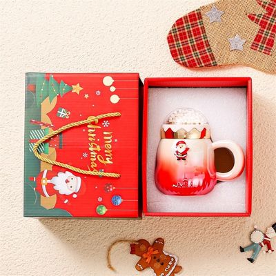 500ml Gift Box Travel Ceramic Coffee Mug Set con Verniciatura Perlacent Gradient