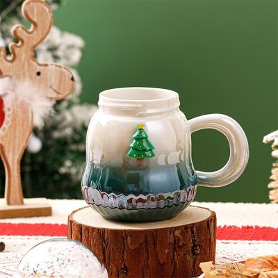 500ml Gift Box Travel Ceramic Coffee Mug Set con Verniciatura Perlacent Gradient