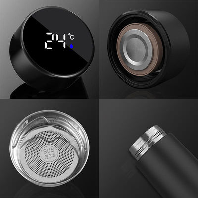 Normal Inteligente Digital Vaccum Mug Thermos Isolato 500ml Acciaio inossidabile Bottiglia d'acqua Colore Random