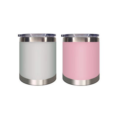 Stainless Steel Travel Tumbler con manico e coperchio rivestiti di polvere