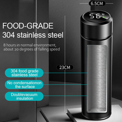 Normal Inteligente Digital Vaccum Mug Thermos Isolato 500ml Acciaio inossidabile Bottiglia d'acqua Colore Random