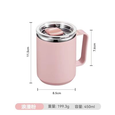 Una tazza di caffè in acciaio inossidabile a doppia parete e isolante