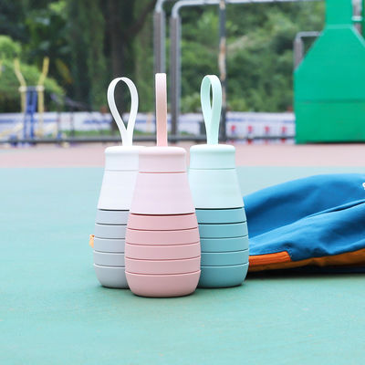 Unisex 500ml Flascia di silicone pieghevole per bevande BPA impermeabile Bottella d'acqua per studenti