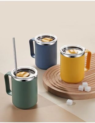 Tazze da caffè 14 oz portabile a doppia parete idraulica isolato Tazze in acciaio inossidabile Tumbler con coperchio