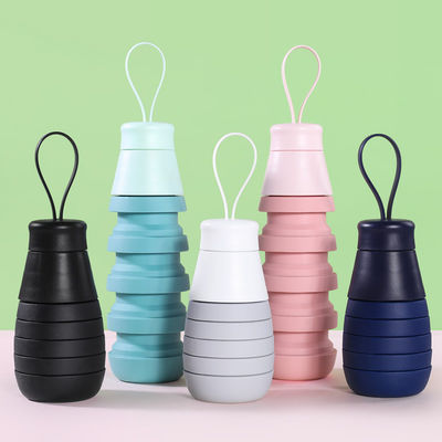 Benvenuto OEM/ODM 500ml bottiglie di silicone Logo personalizzato per tazza d'acqua portatile
