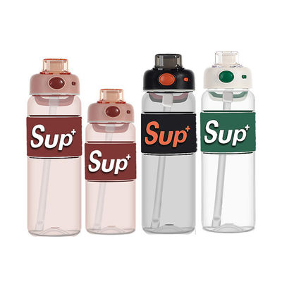 Unisex 178g e 194g Grande capacità palestra sportiva Tritano bottiglia d'acqua con infusore di paglia