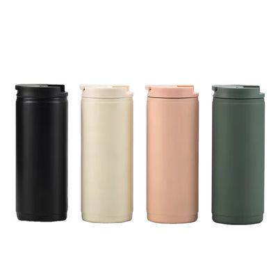 Portatile 400 ml doppia parete in acciaio inossidabile tazza di caffè isolato con coperchio Sport stile Proof Spill Mug Tumbler rosa