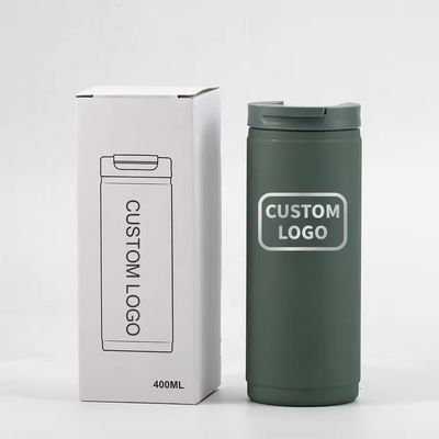 Portatile 400 ml doppia parete in acciaio inossidabile tazza di caffè isolato con coperchio Sport stile Proof Spill Mug Tumbler rosa